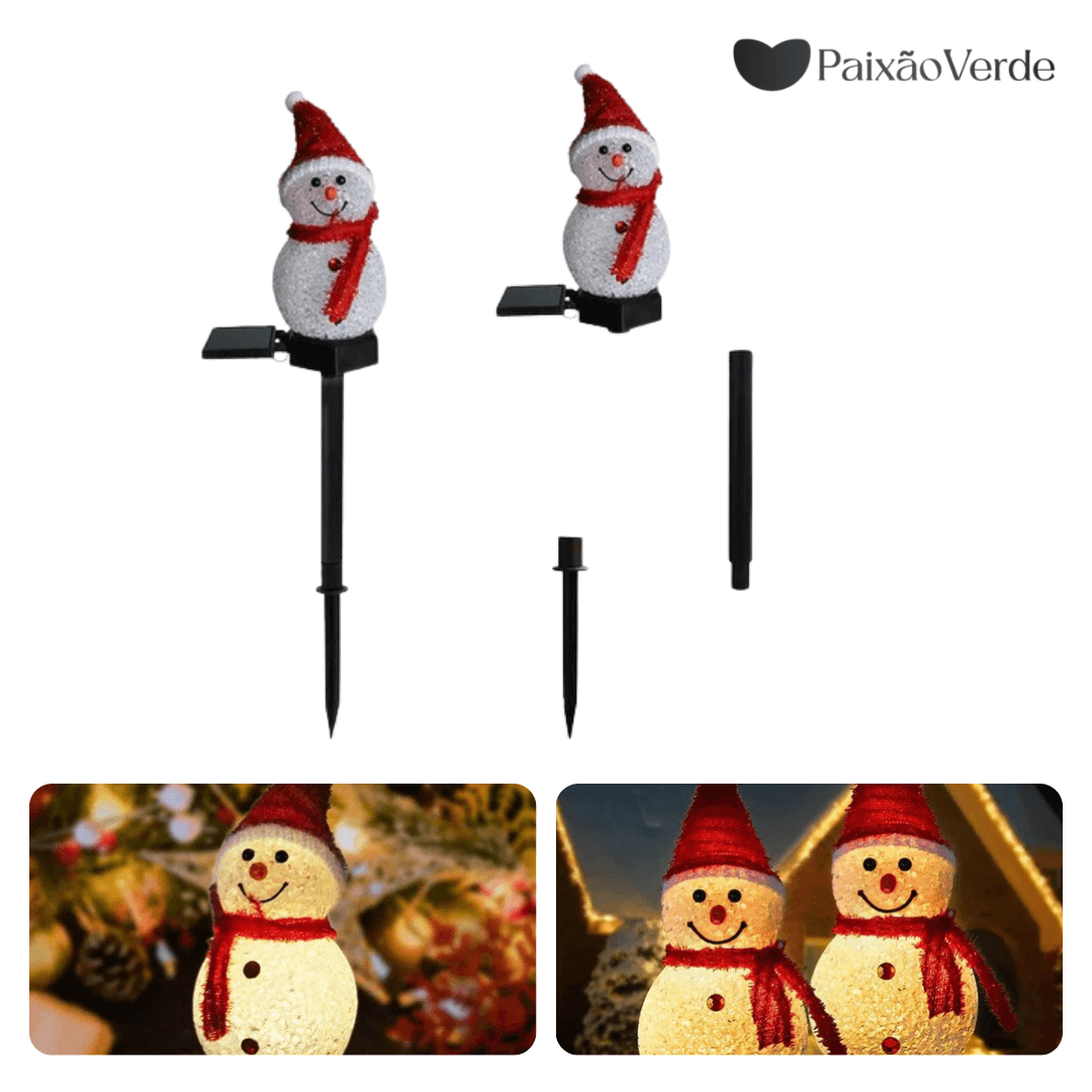 Luminária LED Solar De Natal Decorativo - Gramier™️