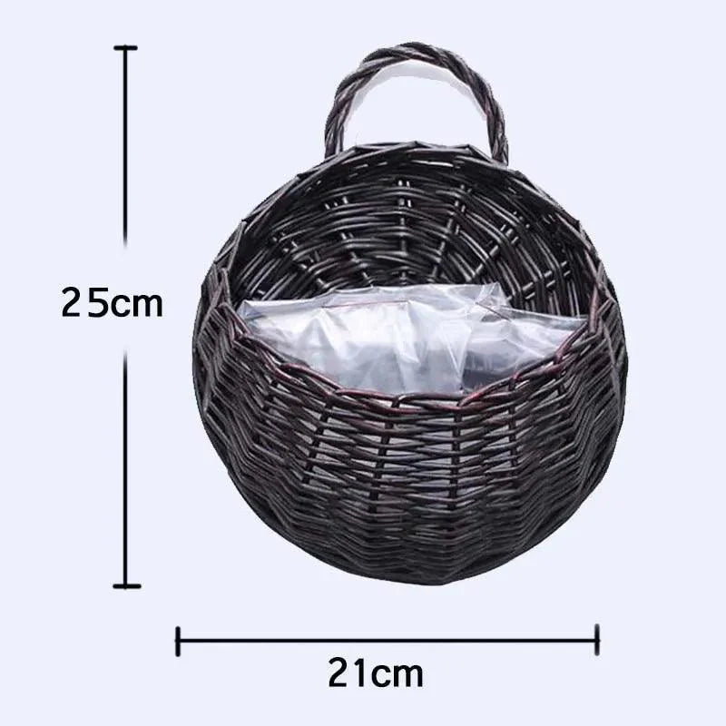 Plantador De Flores De Rattan De Vime Feito À Mão - Cesta VimeViva™