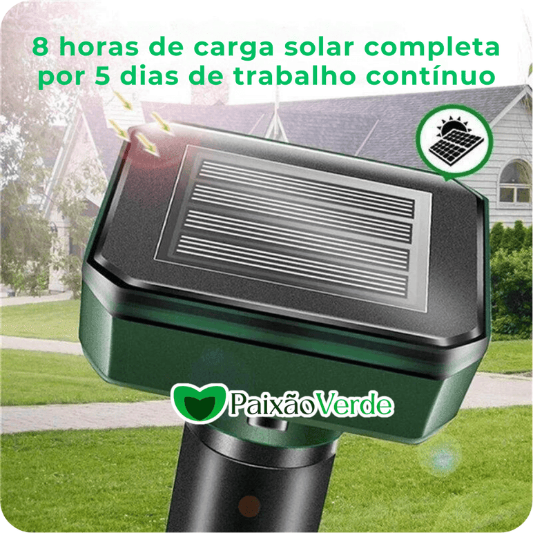 Repelente Solar Ultra Sônico Espanta Pragas 24 Horas A Prova d'água Gramier