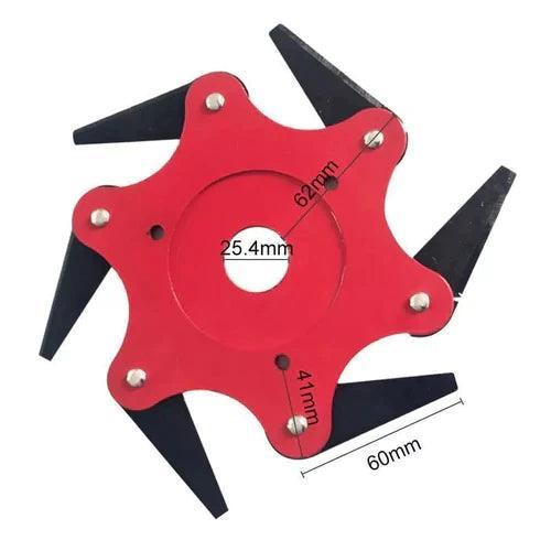 Disco 6 lâminas para roçadeira De Aço Premium - Encache Universal