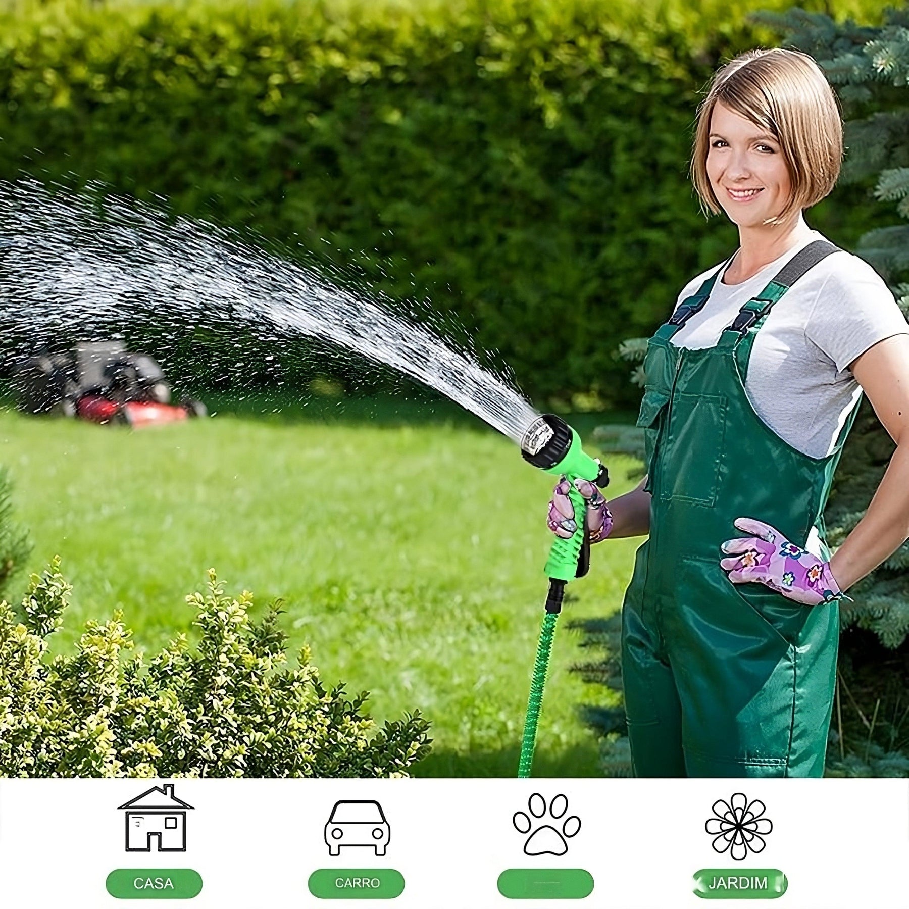 Mangueira De Alta Pressão Expansiva e bico ajustável com 7 modos - HosePlant™