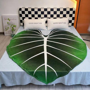 Colcha de Cama - Cobertor de formato de folha grande