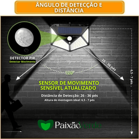 Luminária Sensor De Led Aprova D´água - LedGarden™