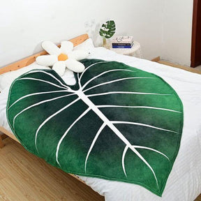 Colcha de Cama - Cobertor de formato de folha grande