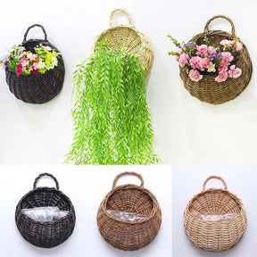 Plantador De Flores De Rattan De Vime Feito À Mão - Cesta VimeViva™