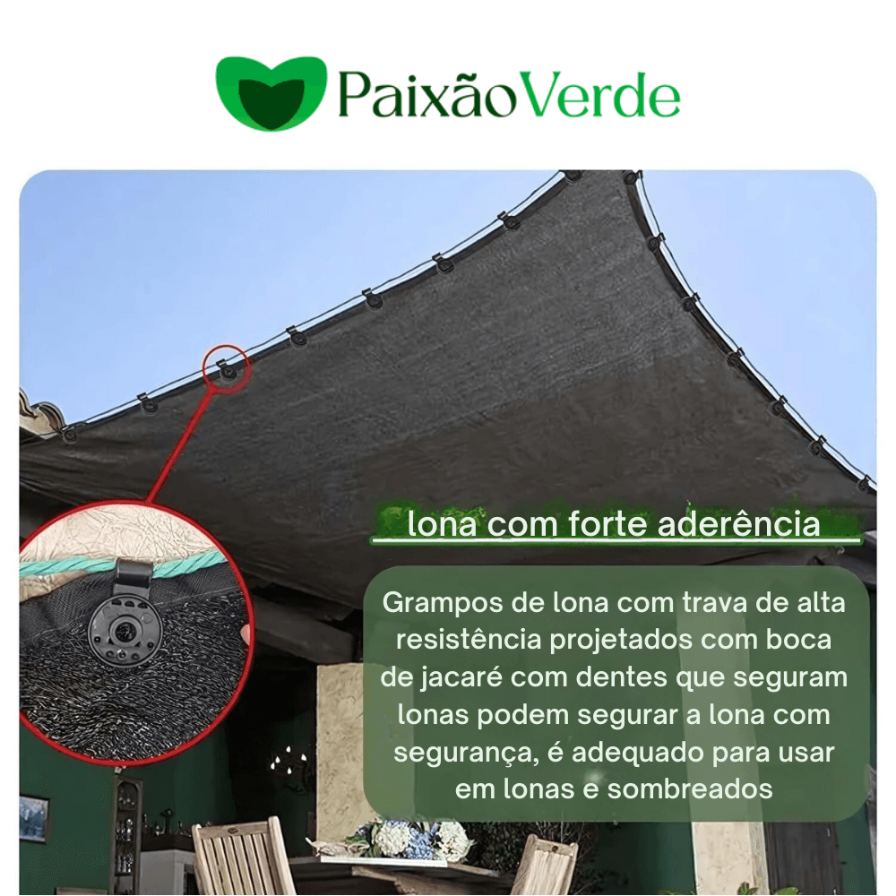50 Presilhas para Sombrite, Leves, Fáceis de Usar para seus tecidos  - lockclips™