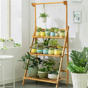 Suporte para Vasos de Plantas com Três Prateleiras Gramier™